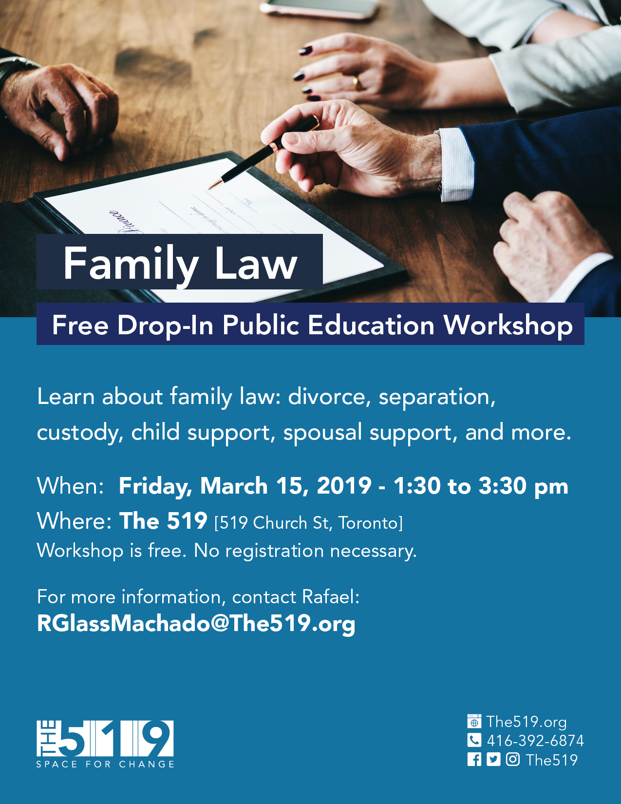 2019 - Family Law Workshop Poster